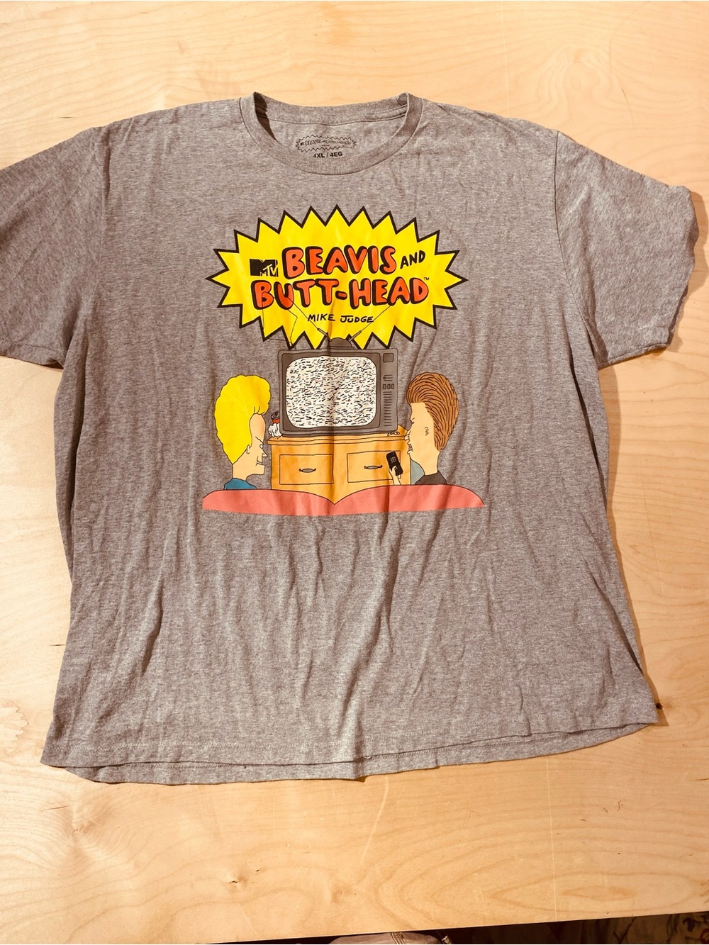 Beavis and Butt-Head Gray Graphic Tee 4XL (SY)